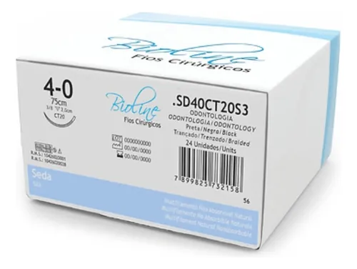 SUTURA SEDA 4/0 BIOLINE